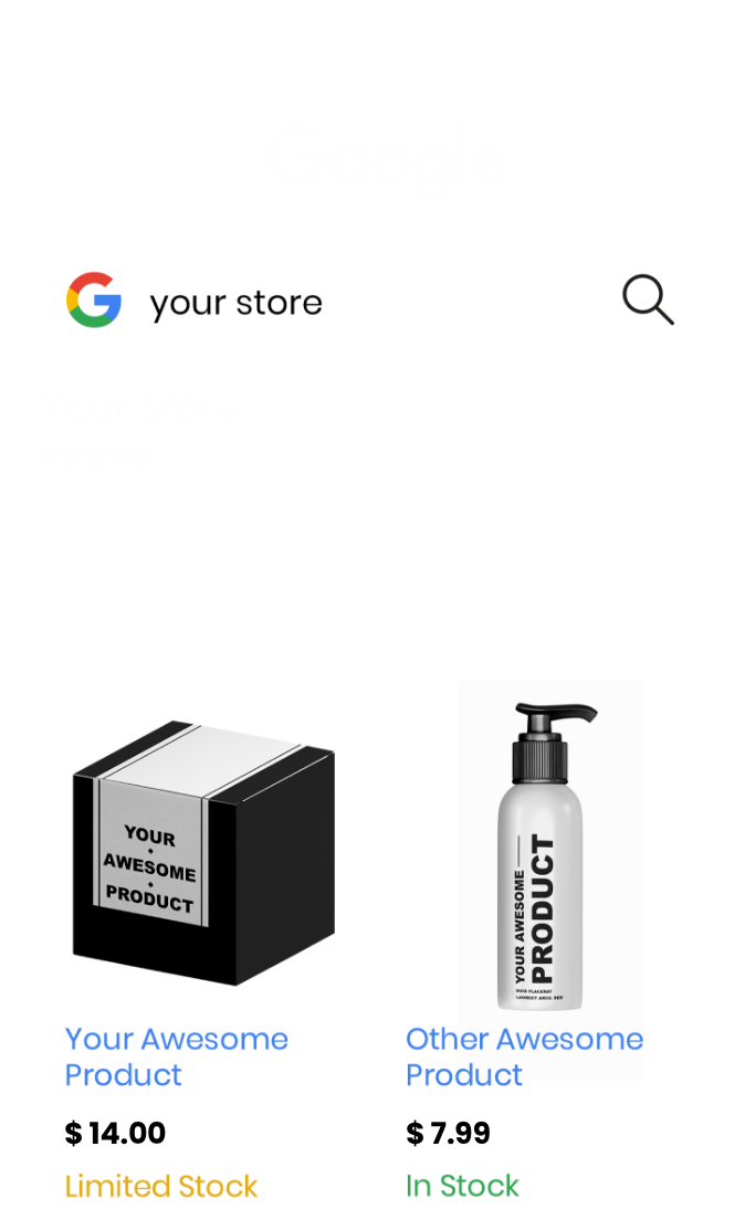 Google product search